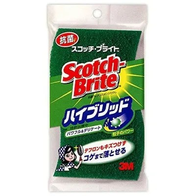 【単品10個セット】スコッチブライト ハイブリッド 貼り合わせスポンジ(グリーン) HB-21KG-H スリーエムジャパン(代引不可)【送料無料】