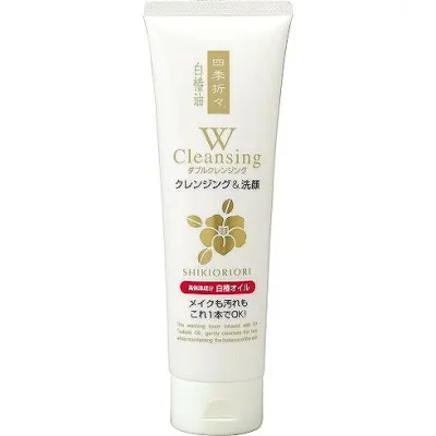 【単品7個セット】四季折々 白椿油Wクレンジング洗顔フォーム 熊野油脂(代引不可)【送料無料】