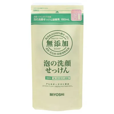 【単品14個セット】無添加泡の洗顔せっけん リフィル180ml ミヨシ石鹸(代引不可)【送料無料】