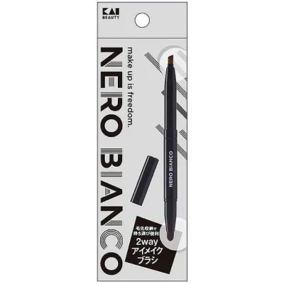 【単品6個セット】KQ3505 NEROBIANCO 2wayアイメイクブラシ 貝印(代引不可)【送料無料】