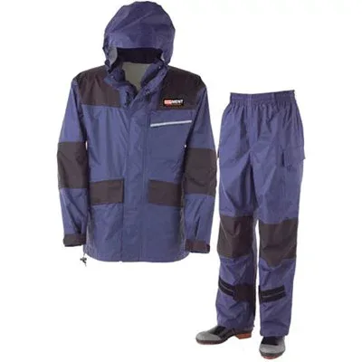 カジメイク 仕事合羽 ネイビー LL KM00155LL 保護具 作業服 雨具(代引不可)【ポイント10倍】【送料無料】