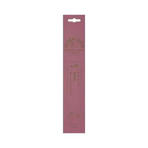 【単品25個セット】 日本香堂 ハーブ&アース バンブーインセンス ローズ(代引不可)【送料無料】