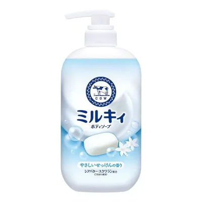 【単品8個セット】 牛乳石鹸共進社 ミルキィボディソープ やさしいせっけんの香り ポンプ付 まとめ買い まとめ売り セット販売(代引不可)【送料無料】