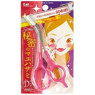 貝印 クシ付きマユハサミDX ピンク #000KQ3031(代引不可)