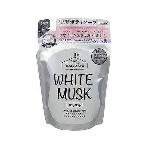 【単品16個セット】 ホワイトムスクボディソープ400ml詰め替え用 富士(代引不可)【送料無料】