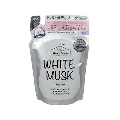 【単品16個セット】 ホワイトムスクボディソープ400ml詰め替え用 富士(代引不可)【送料無料】