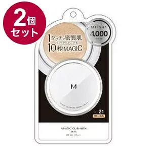 【単品2個セット】 MISSHA ミシャ M クッションファンデーション マット No.21 明るい肌色 ファンデーション ベースメイク メイク 化粧直し セミマット【ポイント10倍】【送料無料】