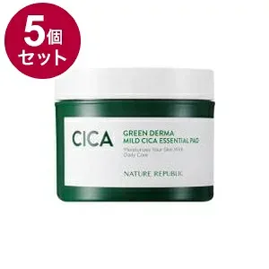 【単品5個セット】 GREEN DERMA グリーンダーマ CICAエッセンシャルパッド 90枚【ポイント10倍】【送料無料】