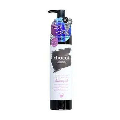 【単品10個セット】 chacol 炭&酵素 クレンジングオイル 200ml 熊野油脂(代引不可)【ポイント10倍】【送料無料】