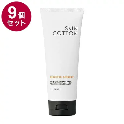 【単品9個セット】 SKINCOTTON スキンコットン ビューティフルストレート 酸熱ヘアパック チュベローズの香り 180g パサつき うねり 広がり くせ毛 ストレート さらさら 酸熱【ポイント10倍】【送料無料】