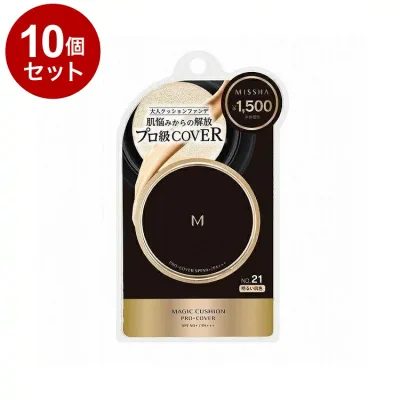 【単品10個セット】MISSHA ミシャ M クッションファンデーション プロカバー NO.21 15g コスメ 化粧品 話題 韓国 韓国コスメ【送料無料】【ポイント10倍】