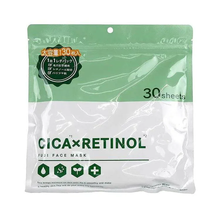 【単品8個セット】 CICA×RETINOLフェイスマスク30枚入 富士(代引不可)【ポイント10倍】【送料無料】