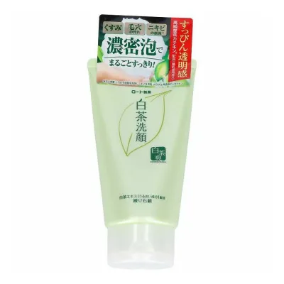 【単品10個セット】 ロート製薬 白茶爽 白茶練り石鹸 120g クレンジング 洗顔(代引不可)【ポイント10倍】【送料無料】