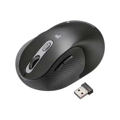 サンワサプライ 静音ワイヤレスエルゴノミクスコンボマウス 2.4GHzワイヤレス+Bluetooth・高さ58mm ブラック MA-EWBBS528LBK