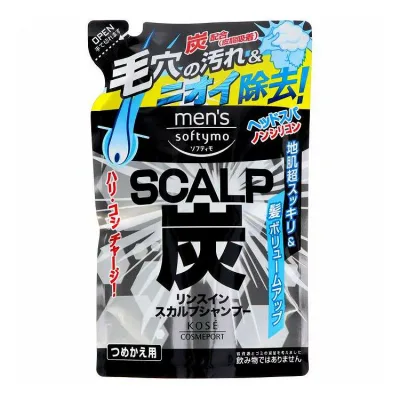 【単品5個セット】 コーセーコスメポート メンズソフティモ リンスインシャンプー炭詰替 400ml(代引不可)【ポイント10倍】【送料無料】