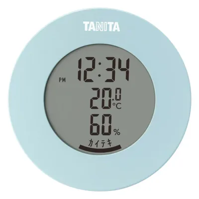 デジタル温湿度計 タニタ 温湿時計 TT-585-BL(代引不可)【ポイント10倍】【送料無料】