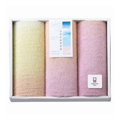 フェイスタオル3P Solairo Towel (ソライロタオル) ピンク SO3063 BL/PI ギフト プレゼント(代引不可)【ポイント10倍】