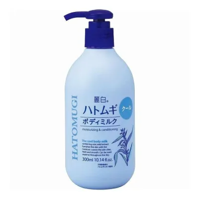 【単品8個セット】 麗白 ハトムギ クール ボディミルク 熊野油脂 300mL(代引不可)【ポイント10倍】【送料無料】