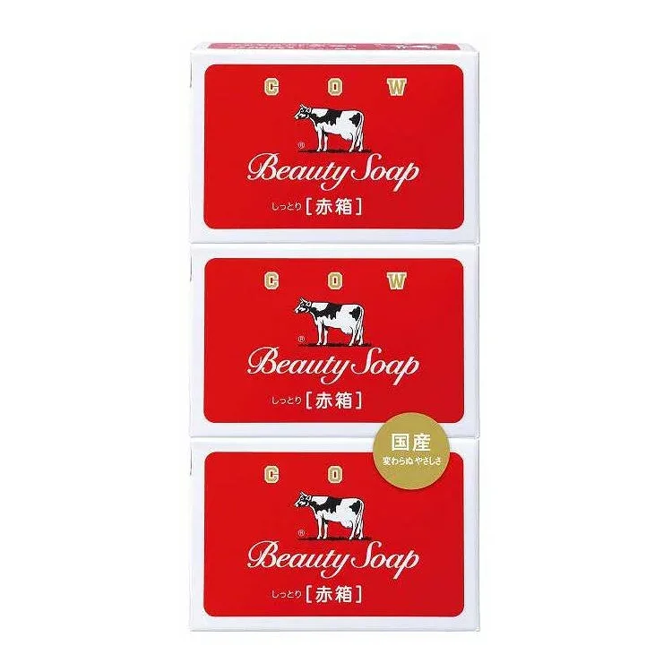 【単品8個セット】 カウブランド 赤箱 3コパック 牛乳石鹸共進社 85G(代引不可)【ポイント10倍】【送料無料】