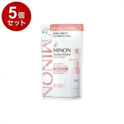 【単品5個セット】 MINON ミノン アミノモイストウォッシュ 詰替え 130ml 洗顔 泡洗顔料 泡洗顔 洗顔フォーム スキンケア アミノ酸系 アミノ酸系洗顔 第一三共ヘルスケア【ポイント10倍】【送料無料】