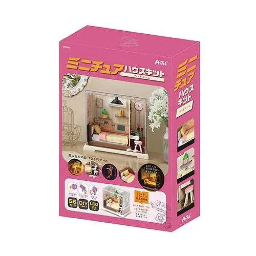 ARTEC ミニチュアハウスキット ベッドルーム リアルに再現できる 簡単制作で楽しいミニチュアキット ATC58966 キッズ 子供用品 知育 学習玩具 教材 工作【送料無料】