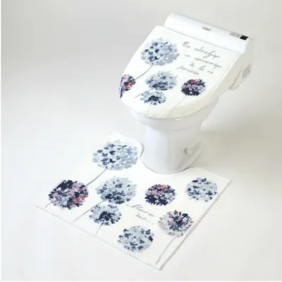 ヨコズナクリエーション トイレマット&トイレふたカバー 2点セット ラネージュ 兼用(代引不可)【送料無料】
