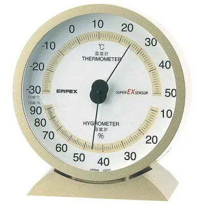 EMPEX (エンペックス) 温度・湿度計 スーパーEX高品質 温度・湿度計 卓上用 EX-2718 シャンパンゴールド【送料無料】