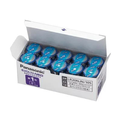 (まとめ)パナソニック アルカリ乾電池EVOLTAネオ 単1形 LR20NJN/10S 1箱(10本)【×3セット】 (代引不可)
