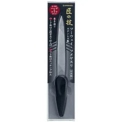 【単品6個セット】ステンレス製ツーウェイ・ツメヤスリ (株)グリーンベル(代引不可)【送料無料】