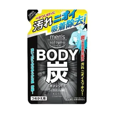 【単品12個セット】 メンズソフティモボディソープ炭詰替400ML コーセーコスメポート株式会社(代引不可)【送料無料】