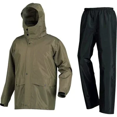 カジメイク 7541 ローリングレインスーツ オリーブ M 754158M 保護具 作業服 雨具(代引不可)