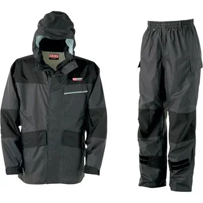 カジメイク KM-001 仕事合羽 チャコール L KM00174L 保護具 作業服 雨具(代引不可)【送料無料】