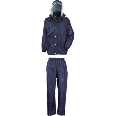 カジメイク ディフェンドレインスーツ ネイビー M 329355M 保護具 作業服 雨具(代引不可)