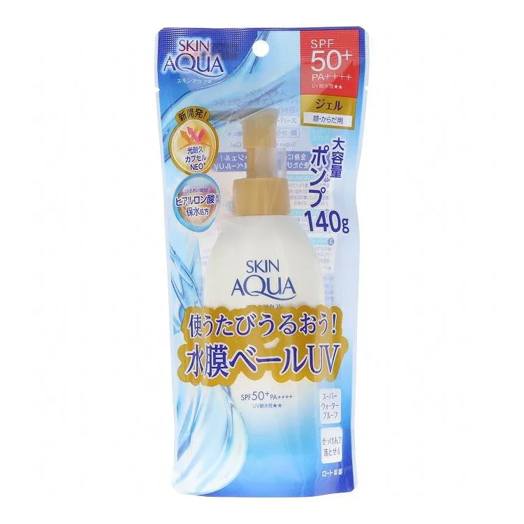 【単品22個セット】 ロート製薬 スキンアクア スーパーモイスチャージェル ポンプ 140g(代引不可)【送料無料】