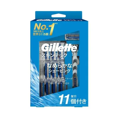 【単品18個セット】ジレットマッハシンスキンテック10Bホルダー付き(代引不可)【送料無料】