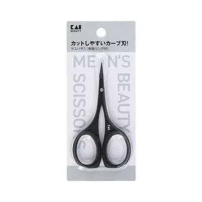 【単品6個セット】 KQ1837 マユハサミ 樹脂リング付 チタンブラック 貝印(代引不可)【メール便配送】【送料無料】