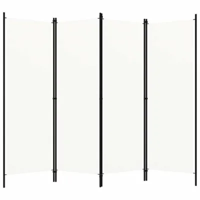 vidaXL 間仕切り 4枚パネル り ホワイト 200x180cm家具 間仕切り(代引不可)