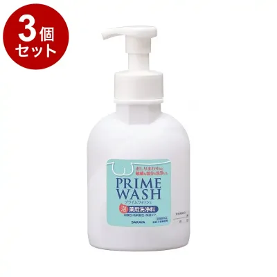【単品3個セット】サラヤ プライムウォッシュ薬用洗浄料 500ml ケース 12個入り 26831 975434 1008 10794(代引不可)【送料無料】