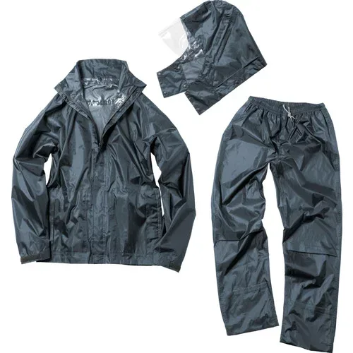 Makku デュアルフィットレインスーツ ネイビー EL AS516044 保護具 作業服 雨具(代引不可)【送料無料】