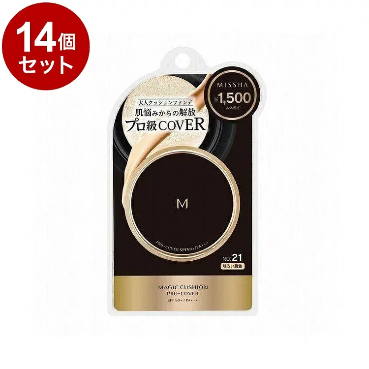 【単品14個セット】MISSHA ミシャ M クッションファンデーション プロカバー NO.21 15g コスメ 化粧品 話題 韓国 韓国コスメ【送料無料】