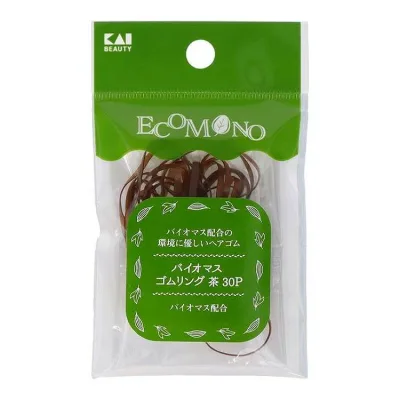 KQ3193 ECOMONO バイオマスゴムリング 茶 30P 貝印(代引不可)【送料無料】