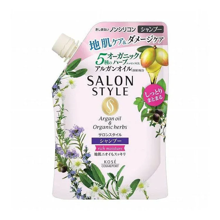【単品10個セット】 コーセーコスメポート サロンスタイル シャンプー リッチモイスチュア つめかえ 360ml(代引不可)【送料無料】
