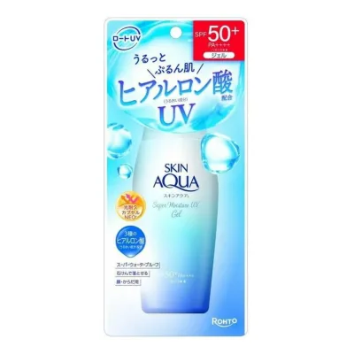 スキンアクア スーパーモイスチャーUVジェル 日焼け止め 110g ヒアルロン酸配合UV スーッと密着ジェル SPF50+ PA++++ ロート製薬