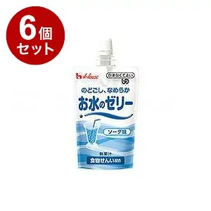 【単品6個セット】 ハウスギャバン お水のゼリー/個/ソーダ味(代引不可)