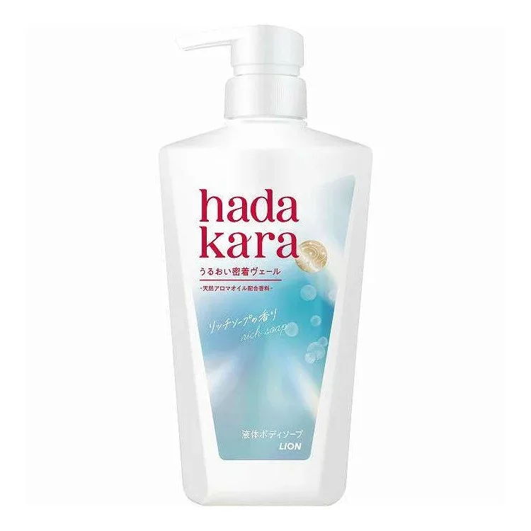 ハダカラ モイストボディケアソープ液体タイプリッチソープの香り本体 ライオン 480ml(代引不可)