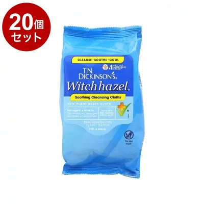 【単品20個セット】 T.N.Dickinson's ウイッチヘーゼル クレンジングクロス 25枚 クレンジングシート メイク落とし クレンジング【送料無料】