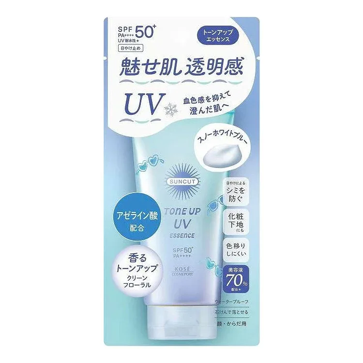 サンカットR トーンアップUV エッセンス スノーホワイトブルー コーセーコスメポート 80G(代引不可)