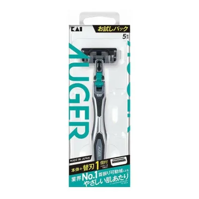 【単品2個セット】 AUGERホルダー 替刃1個付 貝印 1個(代引不可)【送料無料】