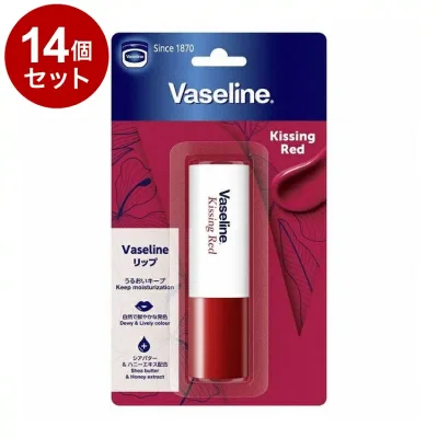 【単品14個セット】 ヴァセリン リップ キッシングレッド リップクリーム リップケア 色付きリップ ユニリーバ・ジャパン【送料無料】