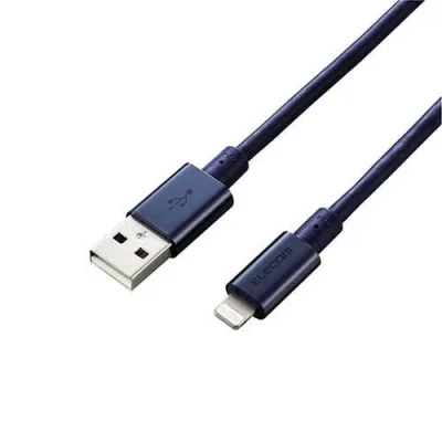 エレコム Lightningケーブル/準高耐久/アルミコネクタ/2.0m/ブルー MPA-UALPS20BU(代引不可)